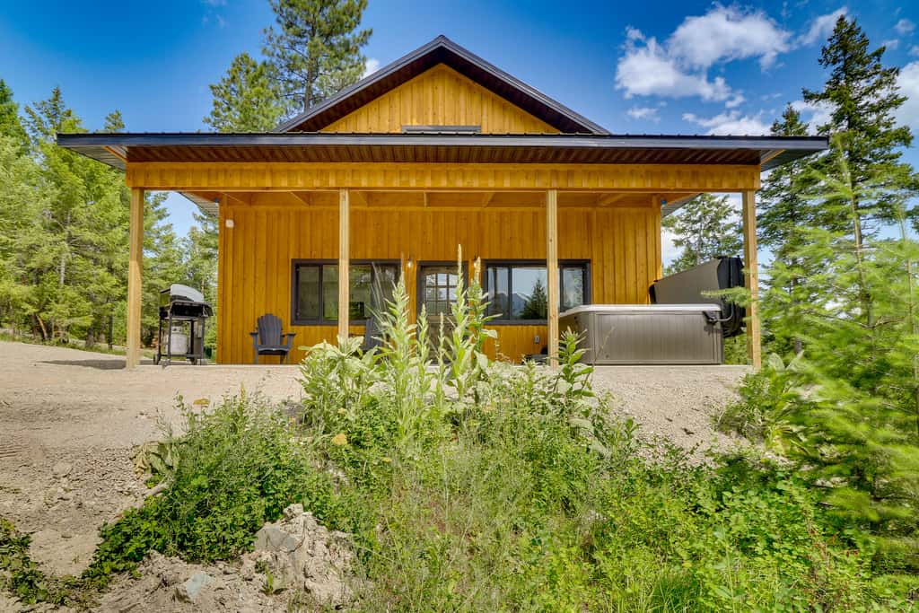 Modern Lakeside Cabin w/ Mountain Views & Hot Tub!