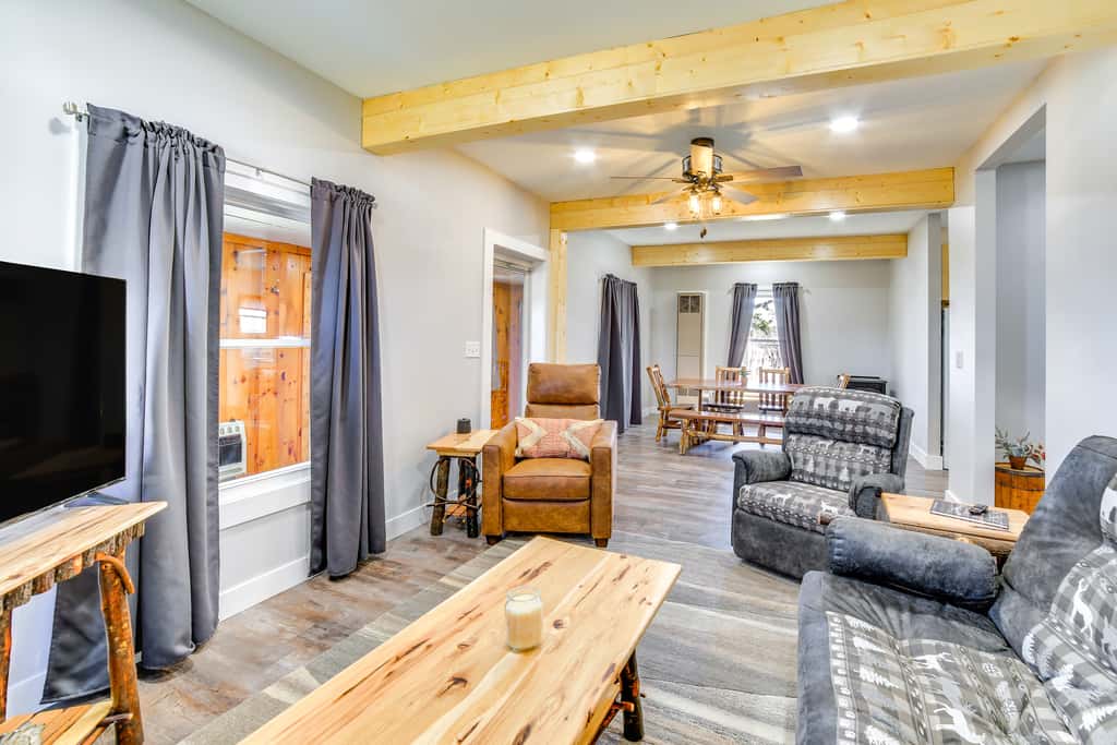 All-Season Seney Home w/ Private Yard & Fire Pit!