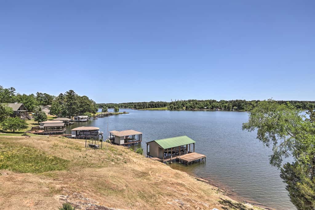House w/ Dock + Slide Situated on Lake Sinclair!