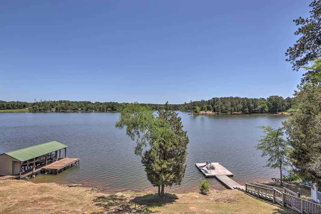House w/ Dock + Slide Situated on Lake Sinclair!
