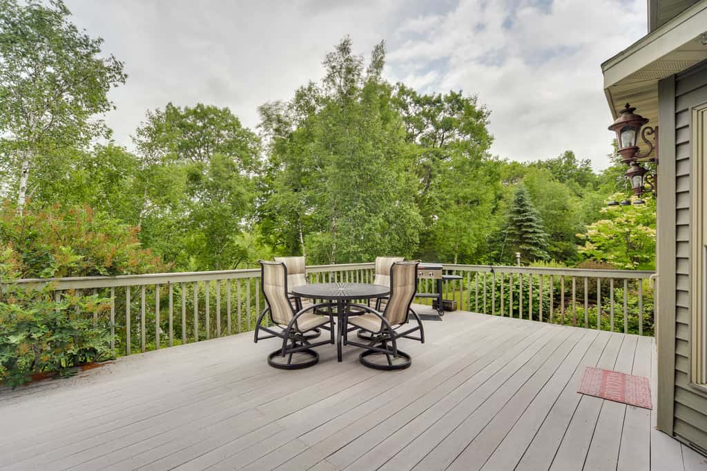 Riverfront Bliss in Rice Lake: Deck, Grill & Hike!