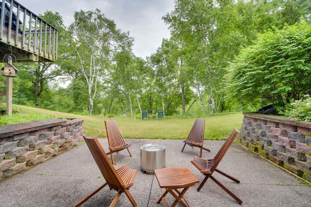 Riverfront Bliss in Rice Lake: Deck, Grill & Hike!