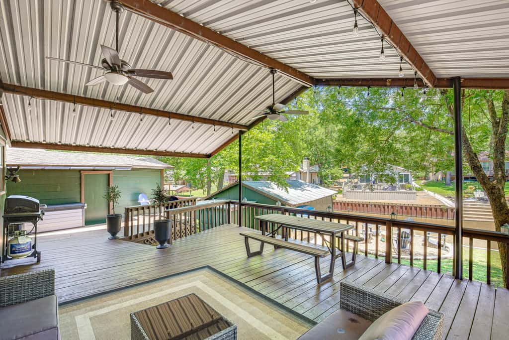 Spacious Deck: Waterfront Home in Gun Barrel City!