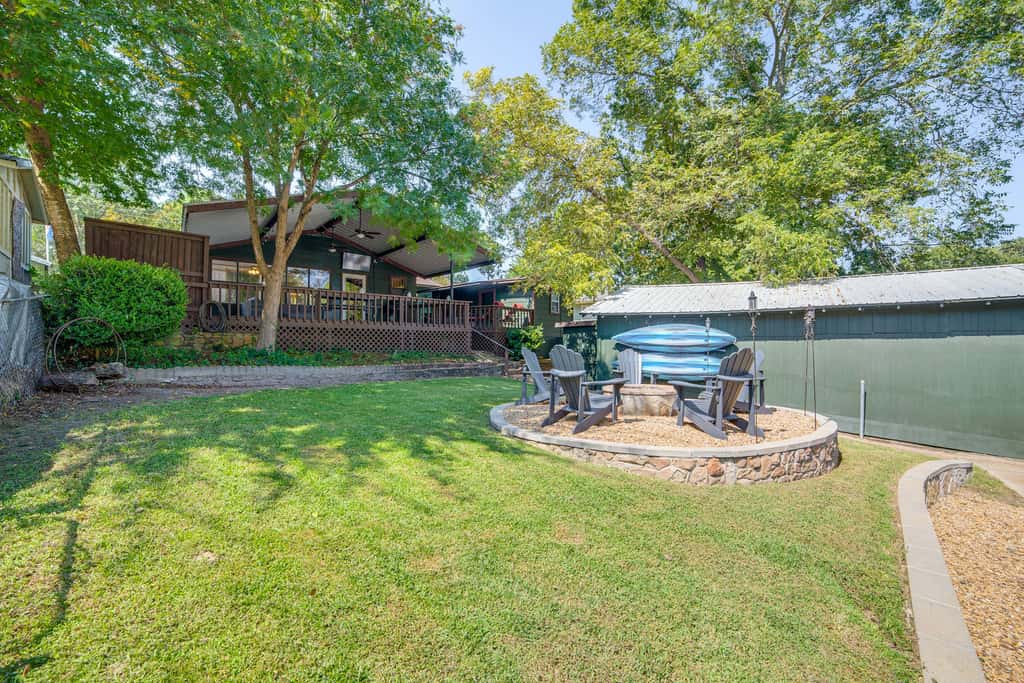 Spacious Deck: Waterfront Home in Gun Barrel City!