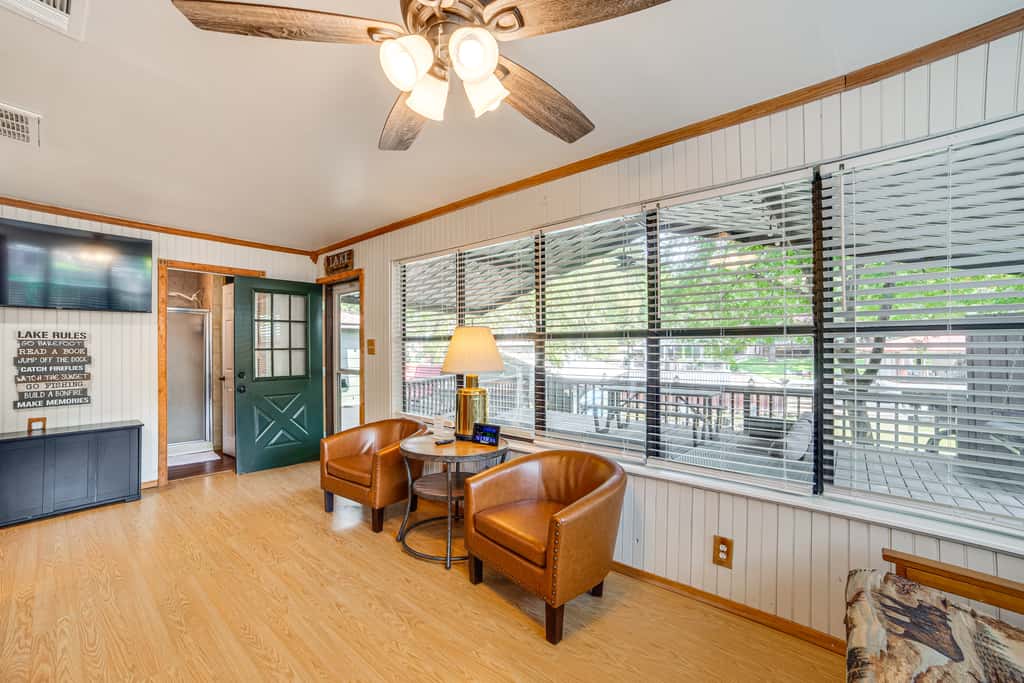 Spacious Deck: Waterfront Home in Gun Barrel City!