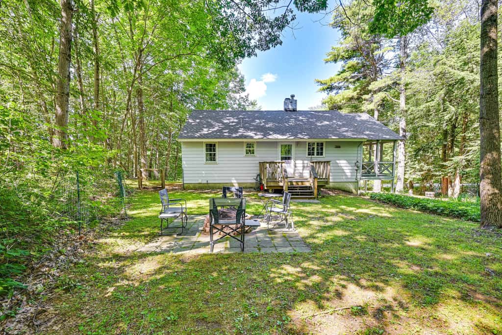 Becket Home w/ 3-Season Porch: Walk to Lake Access