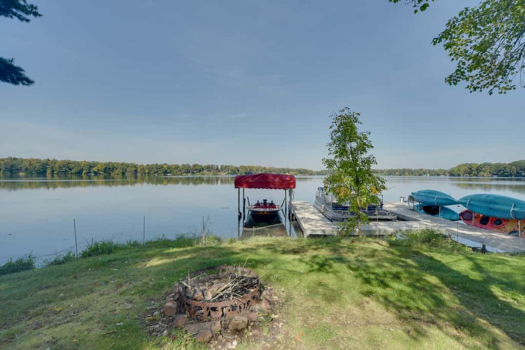 Pet Friendly  w/ Private Dock - Steps to Rice Lake