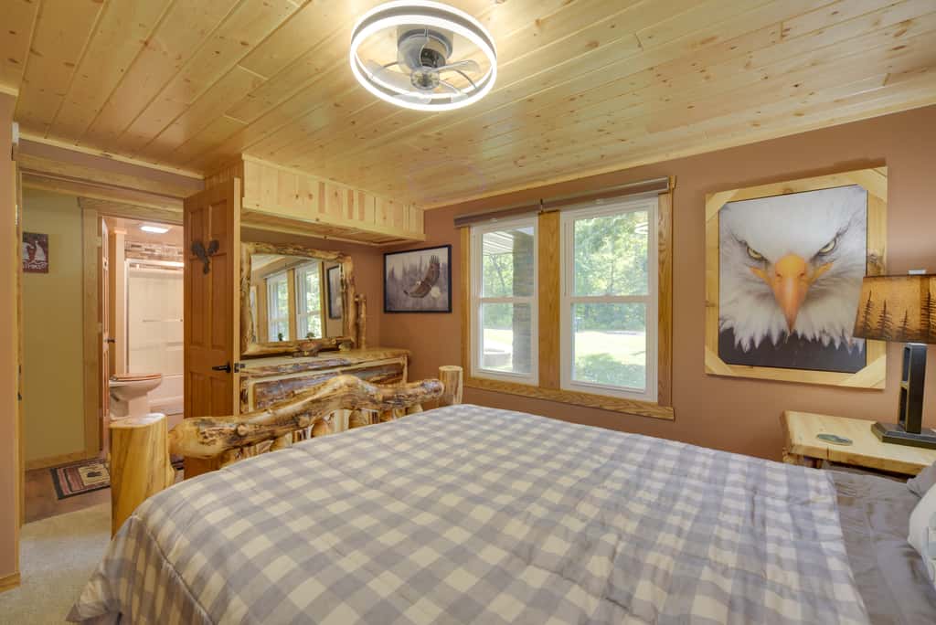 Pet Friendly  w/ Private Dock - Steps to Rice Lake