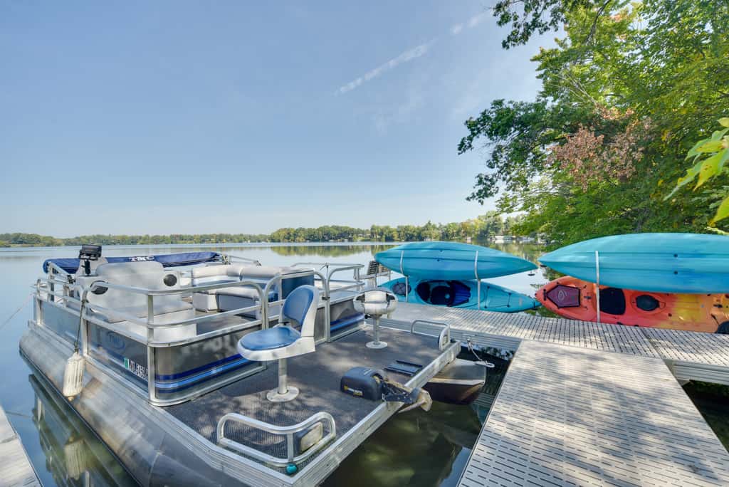 Pet Friendly  w/ Private Dock - Steps to Rice Lake