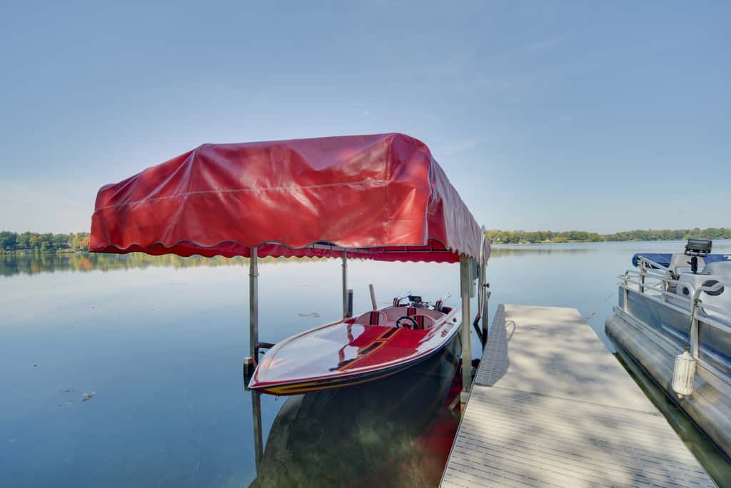 Pet Friendly  w/ Private Dock - Steps to Rice Lake