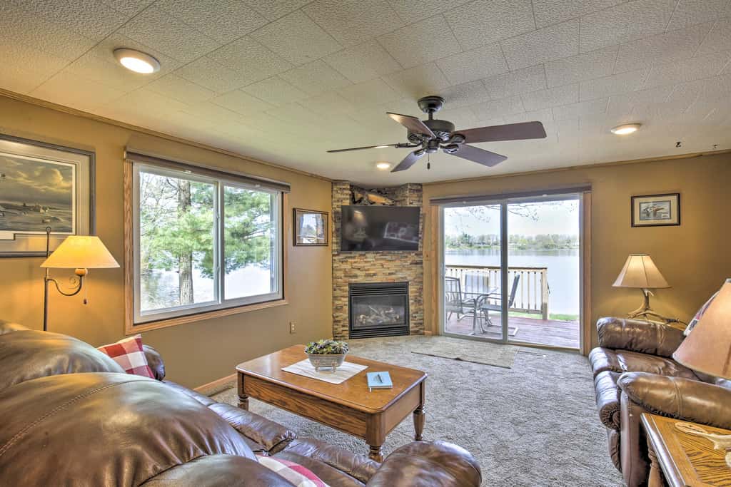 Pet Friendly  w/ Private Dock - Steps to Rice Lake