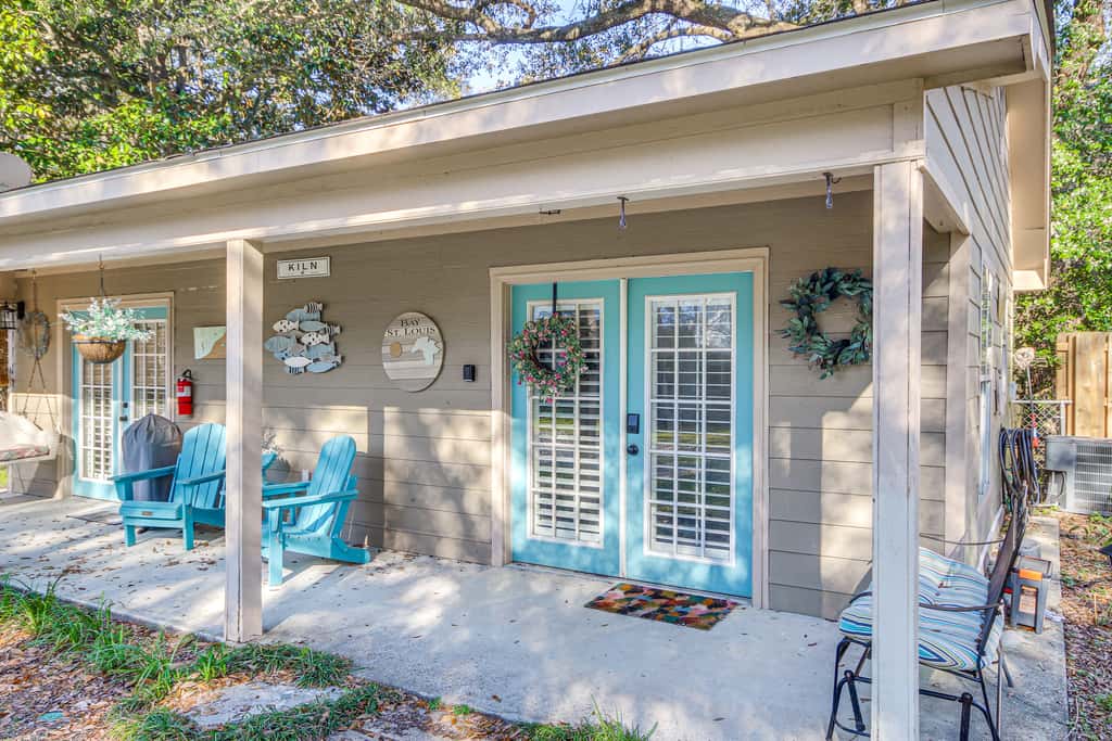 Walk to Beach: Waveland Retreat w/ Yard!
