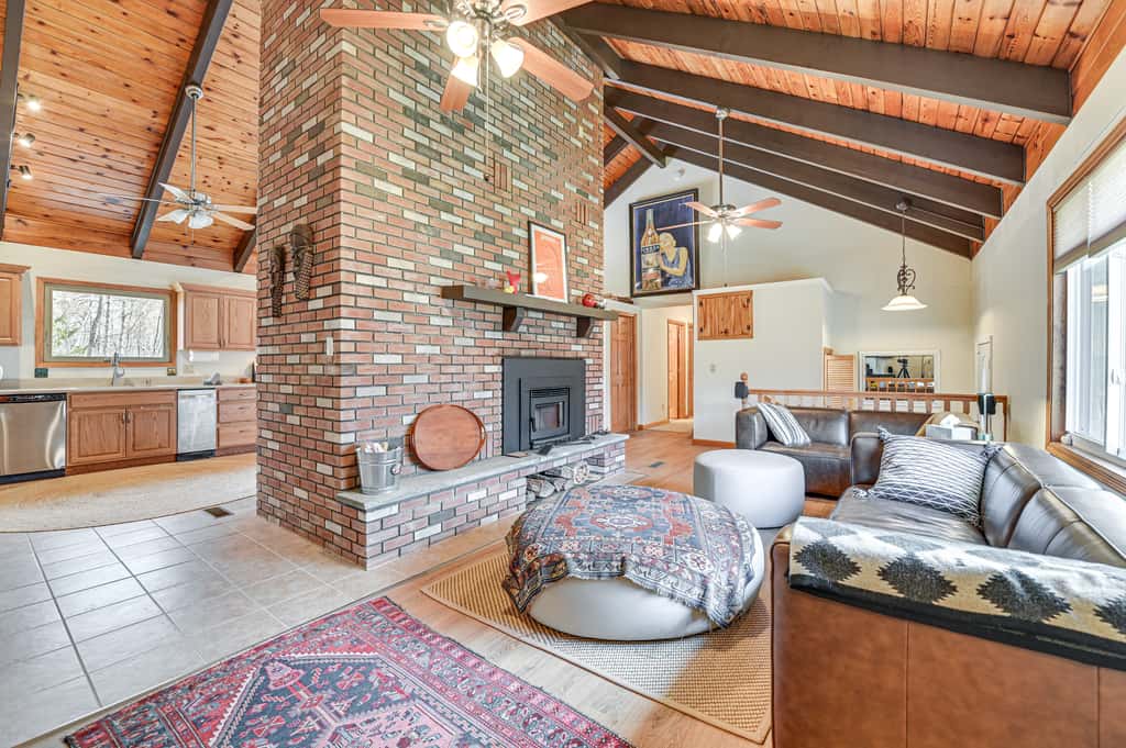 Mtn-View Home w/ Deck on 4 Acres in Windham