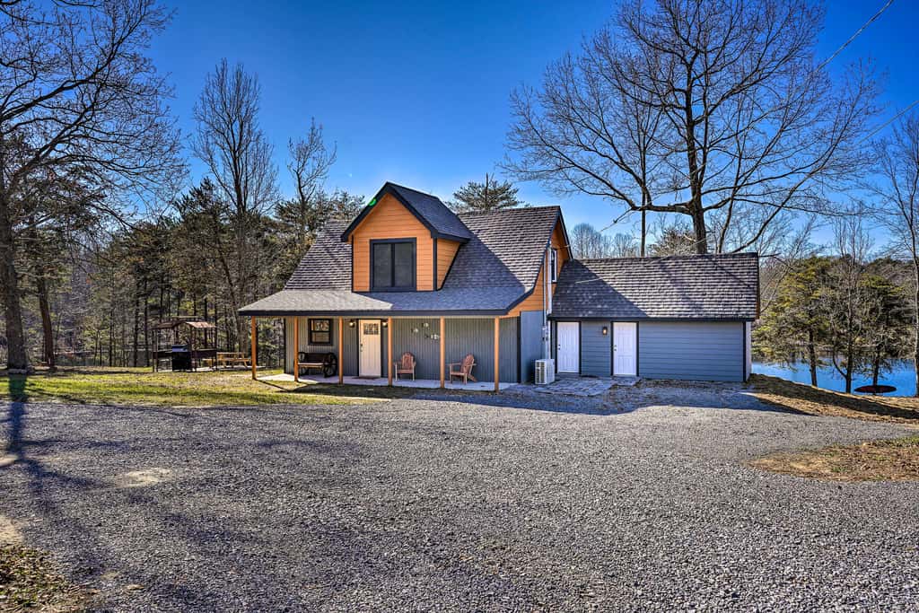 Lakefront Cabin w/ Deck, Fire Pit in Trenton!