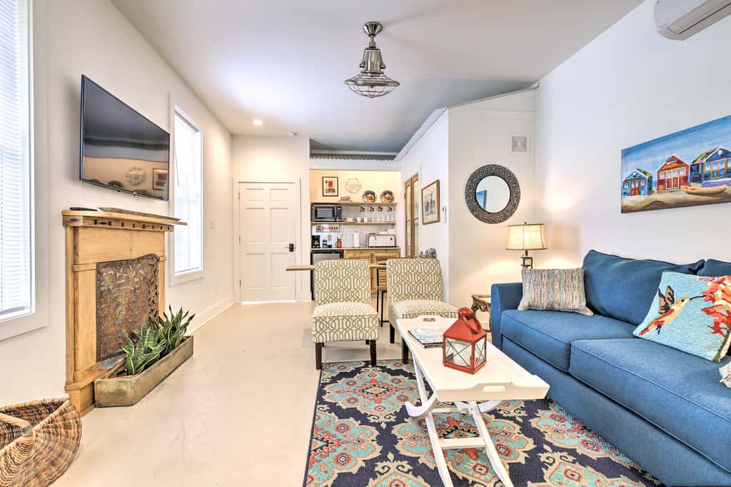 Walk to Beach from Chic Old Town Apartment w/ Yard