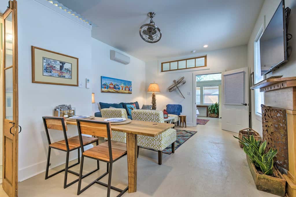 Walk to Beach from Chic Old Town Apartment w/ Yard