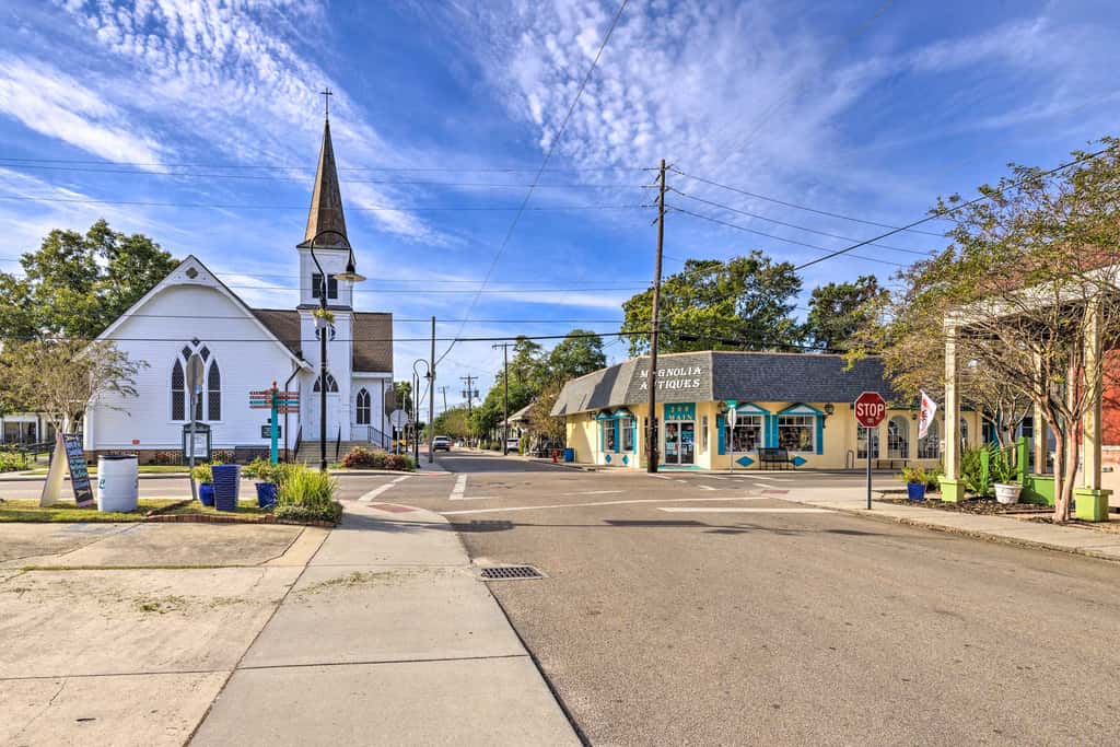 Walk to Beach from Chic Old Town Apartment w/ Yard