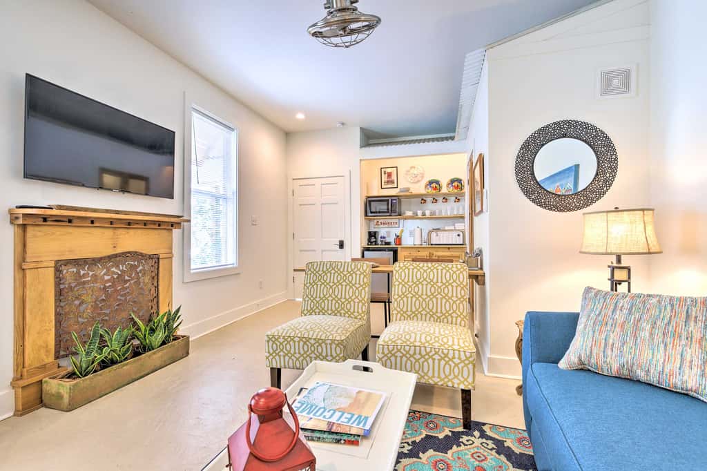 Walk to Beach from Chic Old Town Apartment w/ Yard