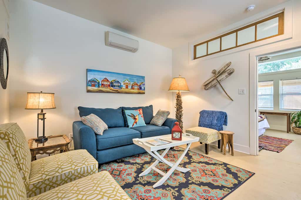 Walk to Beach from Chic Old Town Apartment w/ Yard