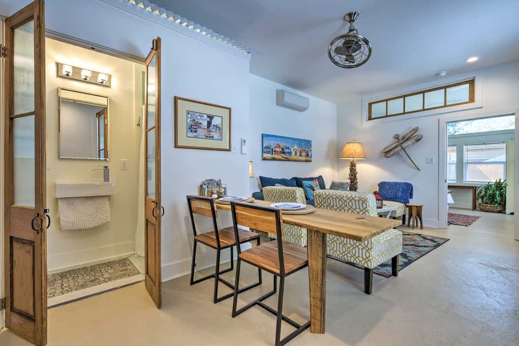 Walk to Beach from Chic Old Town Apartment w/ Yard