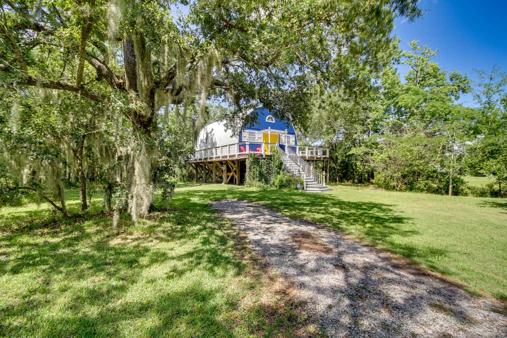 Wraparound Deck: Unique Bay St Louis Home on Canal