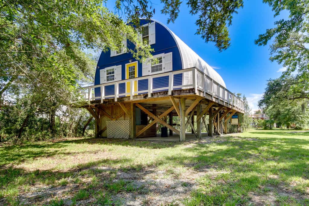 Wraparound Deck: Unique Bay St Louis Home on Canal