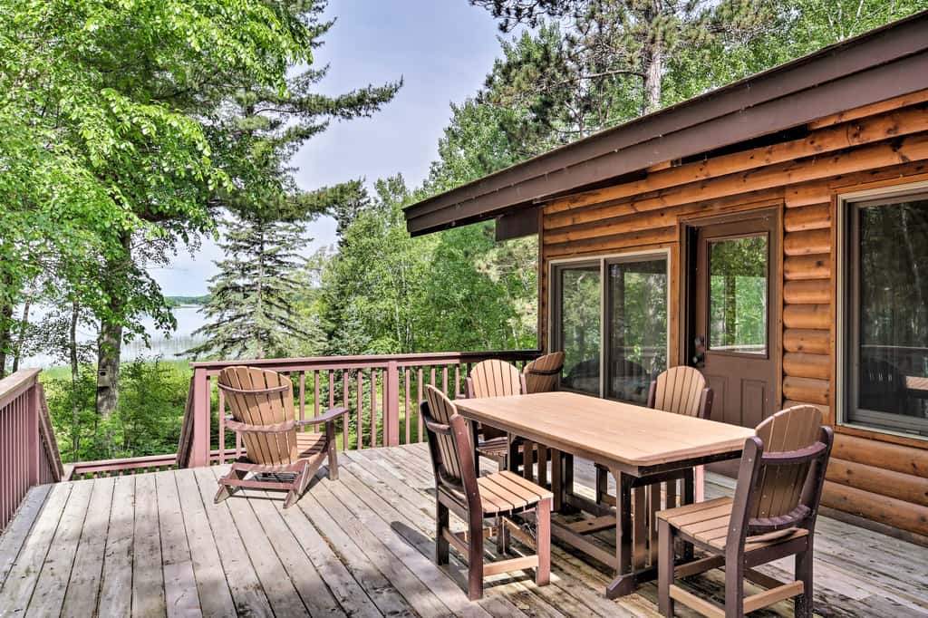 Rustic Cozy Cabin on Island Lake w/ Fire Pit, Dock