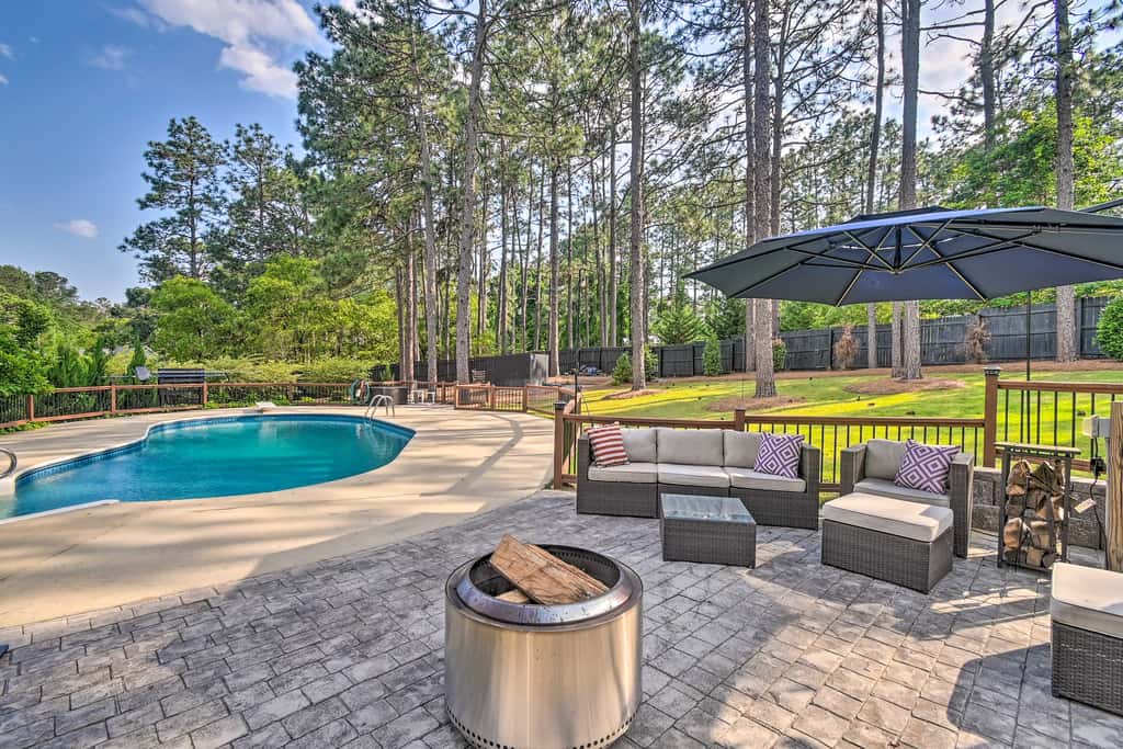 Peaceful Southern Pines Home w/ Pool + Yard!