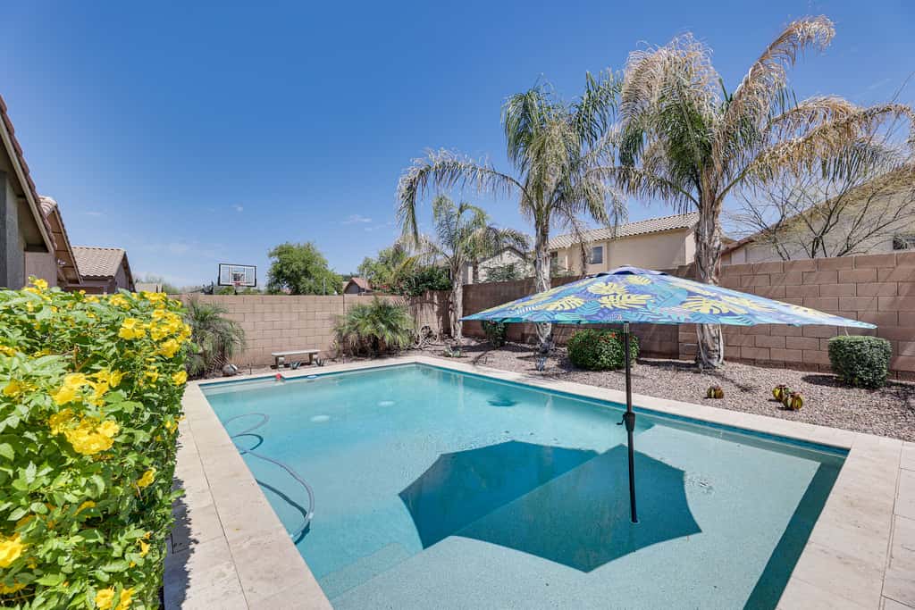 Sunny Maricopa Getaway w/ Private Pool + Fire Pit!