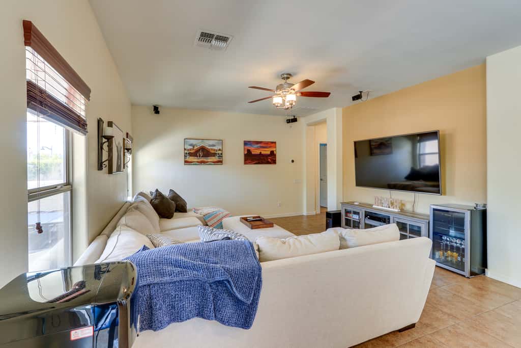 Cheerful Maricopa Gem w/ Home Theater & Game Room!