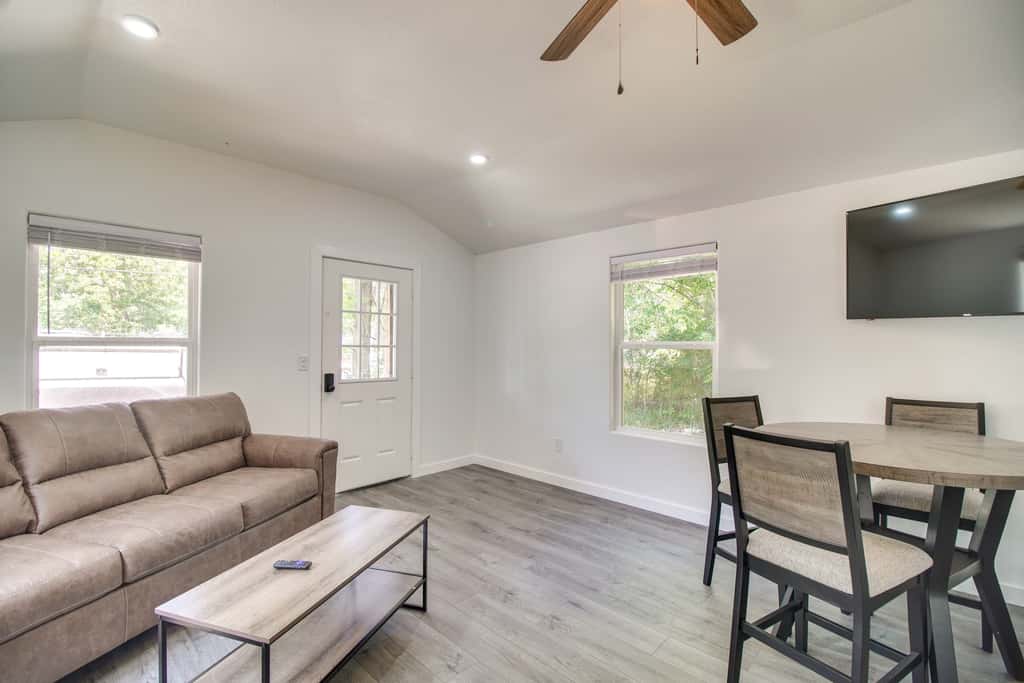 Close to Lake: Grove Cabin w/ Shared Fire Pit!