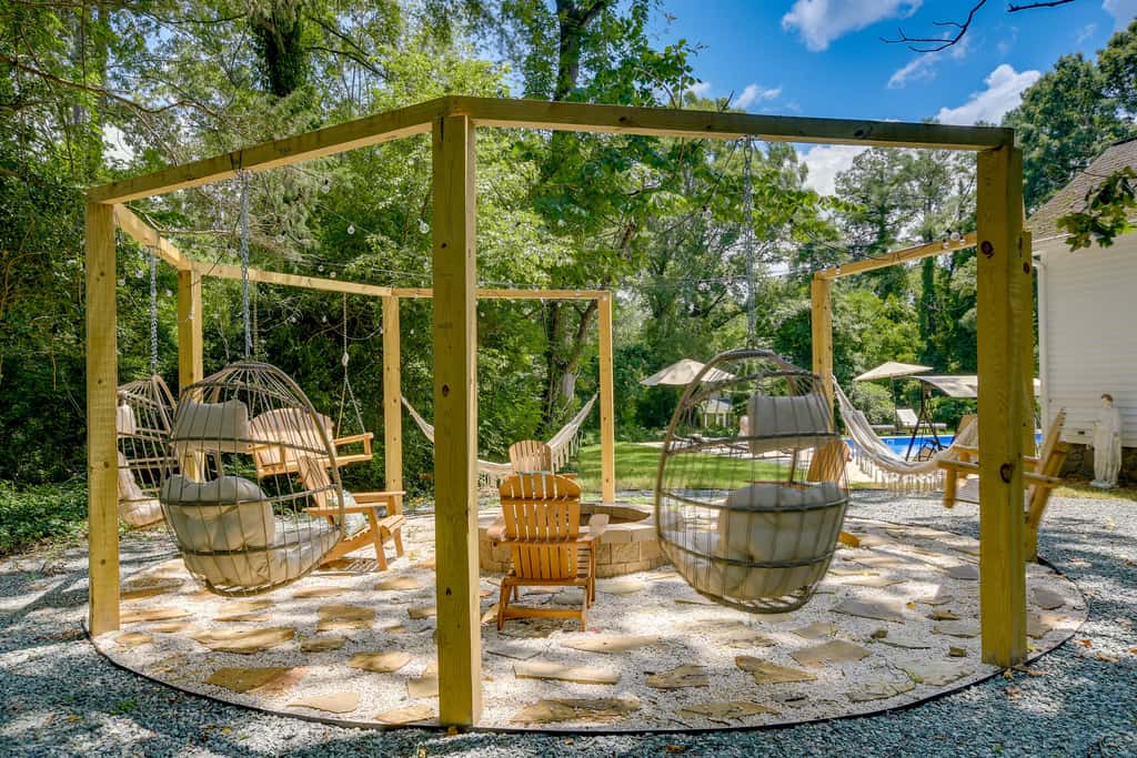 Spacious Durham Home w/ Fire Pit & Hot Tub!