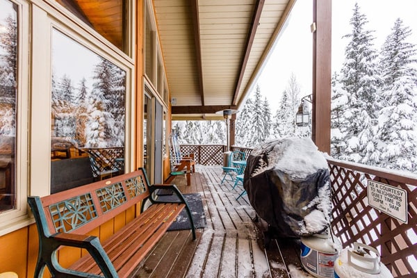 The trick to a successful group trip is having a house engineered to handle the headcount—and Chateau Cervin handles it seamlessly. Tucked into a quiet cul-de-sac just moments from the Alyeska resort chairlifts, this high-capacity chalet looks out over uncompromised views of Max's Mountain. The expansive floor plan splits the crowd intelligently across multiple levels, featuring two full kitchens on separate floors, two independent living areas with fireplaces, and a massive lower-level gear-staging and game room equipped with a pool table and foosball. After a day on the snow, gather on the covered porch for a long soak in the oversized private hot tub. Standard Specs: High-capacity layout with two full kitchens, two fireplaces, private washer/dryer, flat-screen TVs, high-speed WiFi, and keypad entry. Massive private driveway with parking space for six vehicles. Sleeps 15.