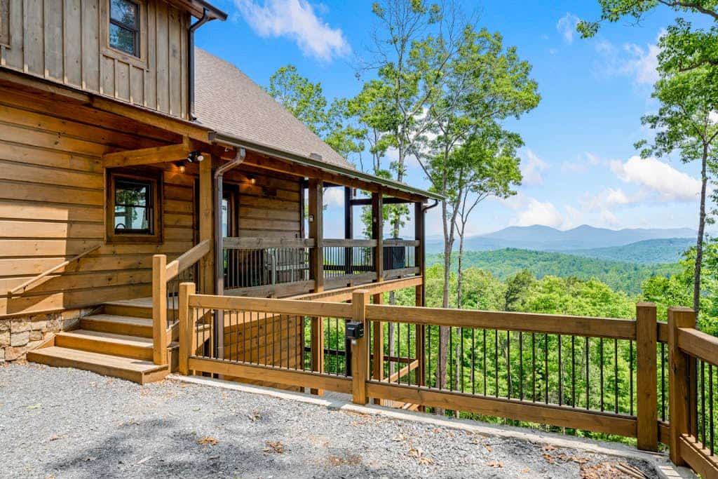 Dog-friendly, mountain-view cabin with hot tub, fireplaces, firepit, game room