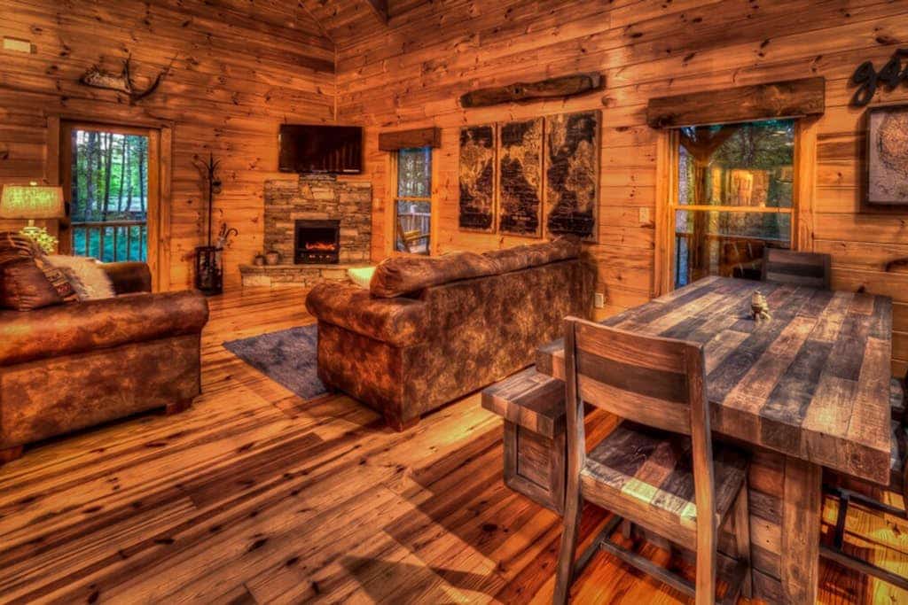 Inviting dog-friendly cabin with hot tub, lovely mountain views, firepit, & W/D