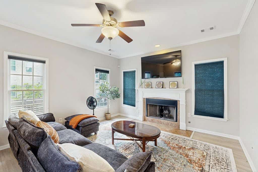 Spacious three-level home with game room, patio & cozy fireplace
