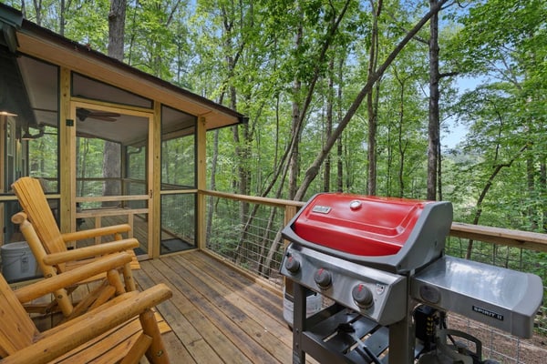 2 Bed/2 bath cheery cabin w/Free Wifi, workspace, deck, grill, & dog OK!