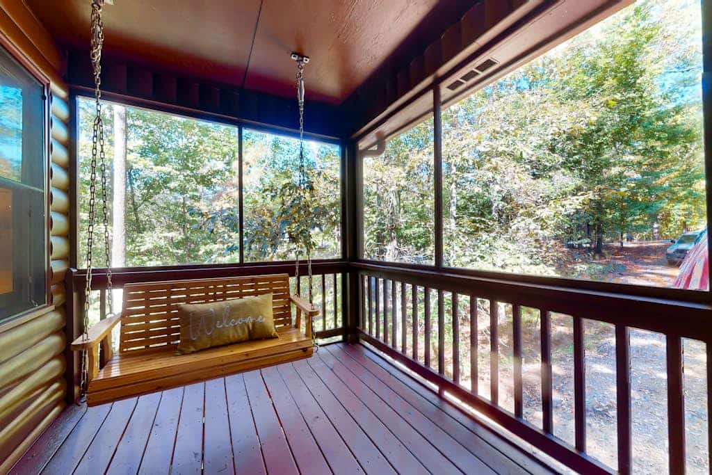 Coosawattee River Resort cabin with athletic court, pool,  & gym