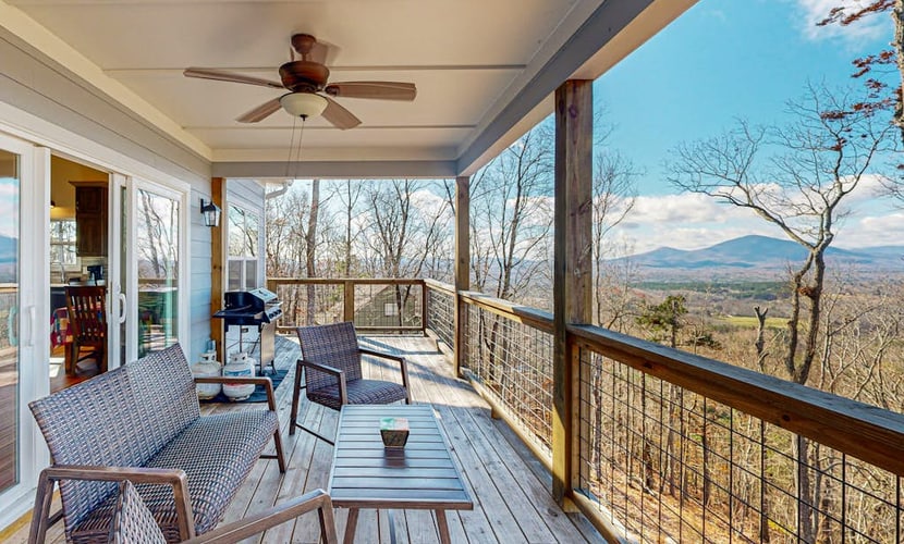 Escape for Two—Book Your Cozy Mountain Retreat with Firepit & Wi-Fi.