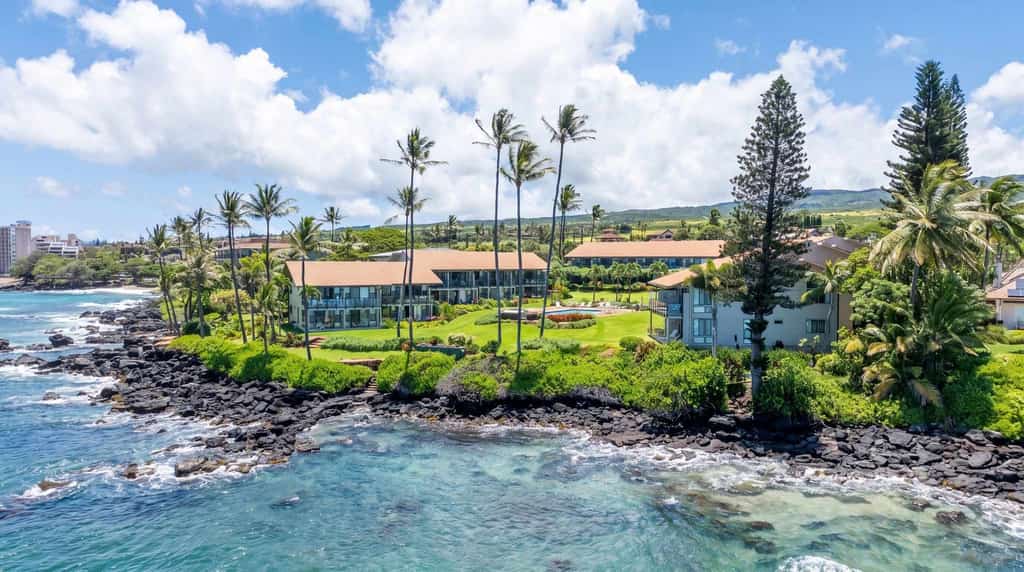Ground-floor, tropical-themed condo with full Kitchen & furnished patio