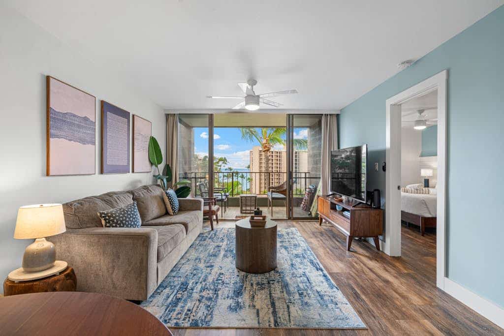 Dreamy Lahaina gem with ocean views, lanai, shared pool, & high-speed Wi-Fi