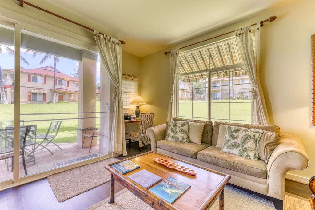Open concept home with pool, hot tub, & beach access in a gated community