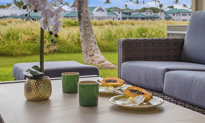 Ground-floor, golf-view condo near A-Bay beach & shops with infinity pool & spa