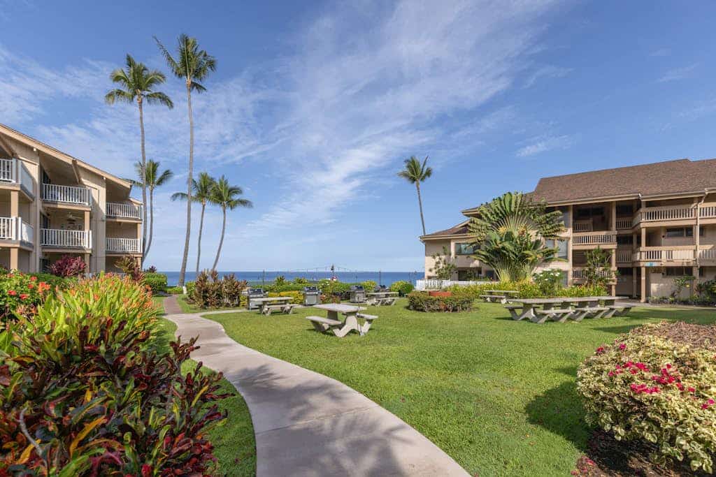 Ocean view condo with lanai, WiFi, W/D & oceanfront pool/hot tub/BBQ area
