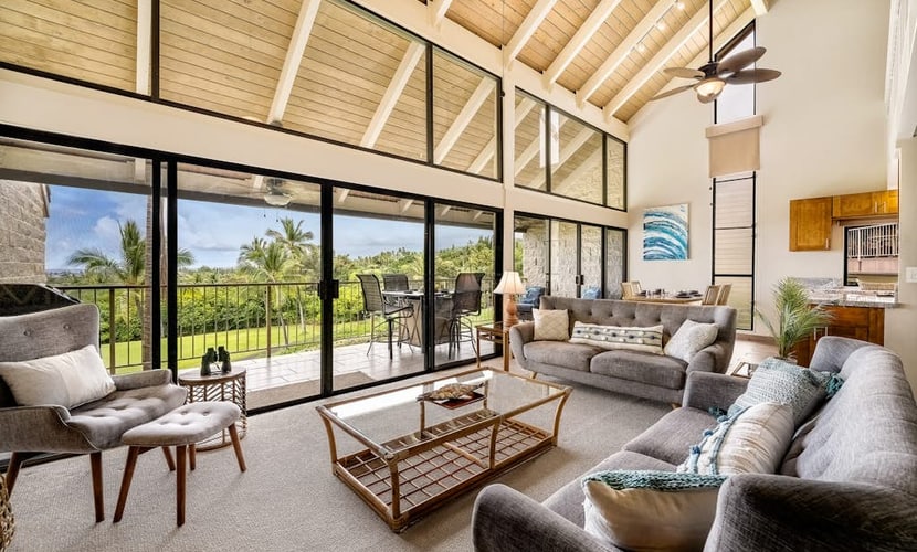 Ocean & Golf View Loft-Condo with WiFi, Lanai, Grill, Full Kitchen, Pool/Spa