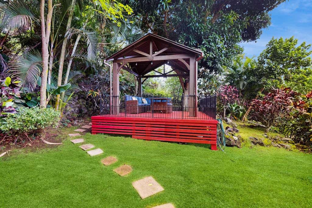 Beautiful home with separate ohana, ocean views, lanais, private gazebo, firepit