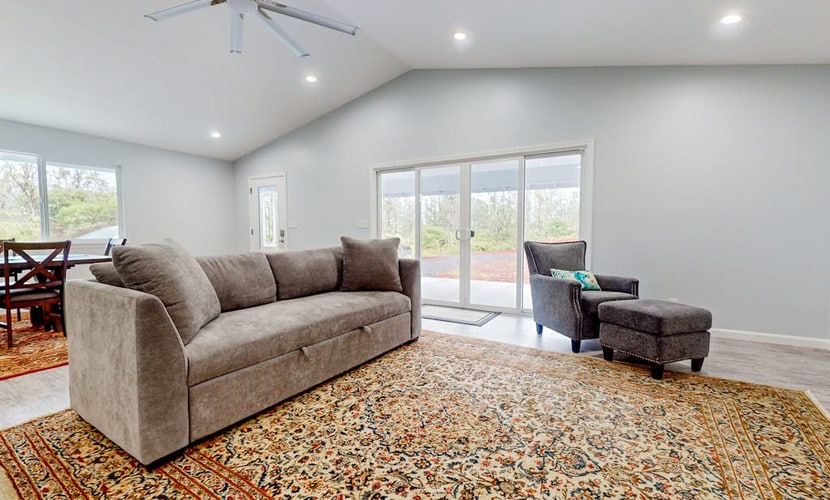 Bright & modern dog-friendly oasis on two lush acres with generous patio & W/D