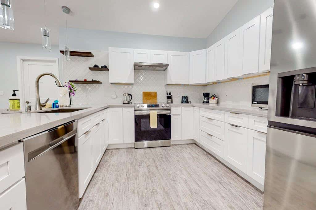 Bright & modern dog-friendly oasis on two lush acres with generous patio & W/D