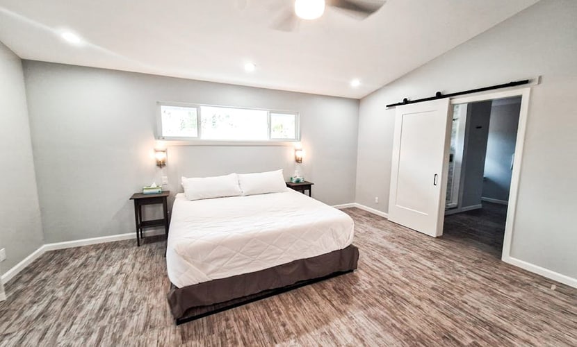 Bright & modern dog-friendly oasis on two lush acres with generous patio & W/D