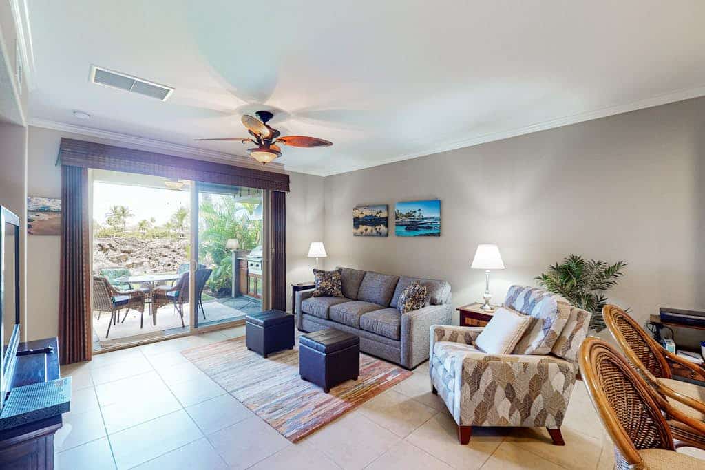Ground floor condo with private golf side lanai, golf course views, pool, hot tub and grill